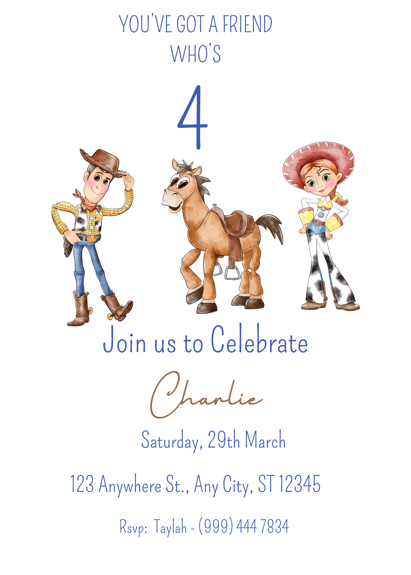Children's Toy Story Birthday | Printable Invitation