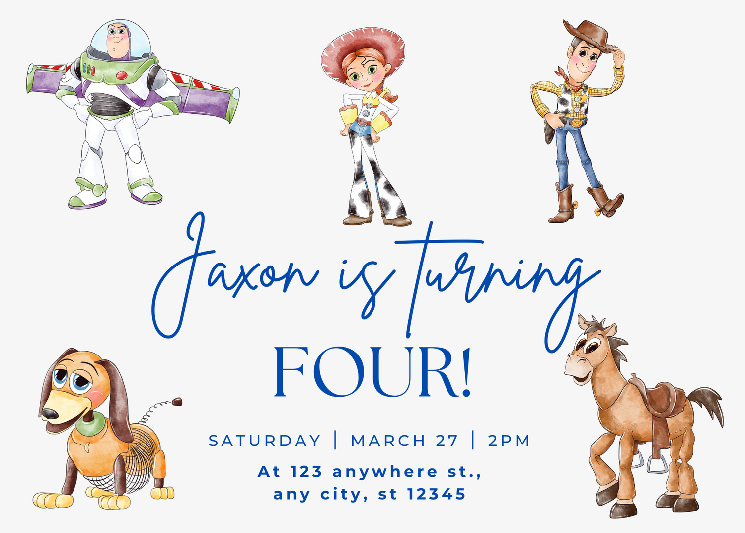 Children's Toy Story | Printable Invitations