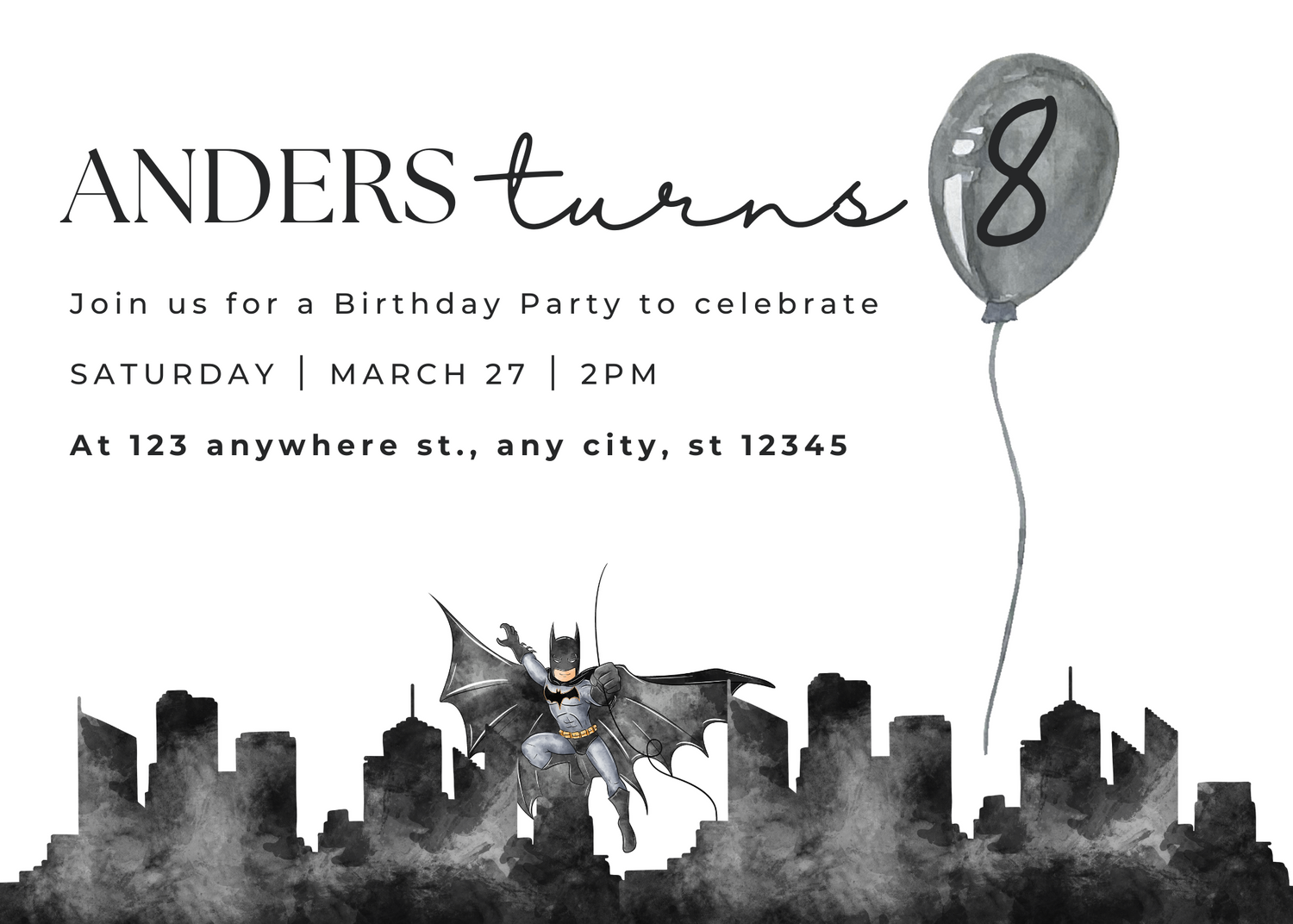 Children's Superhero | Printable Invitations