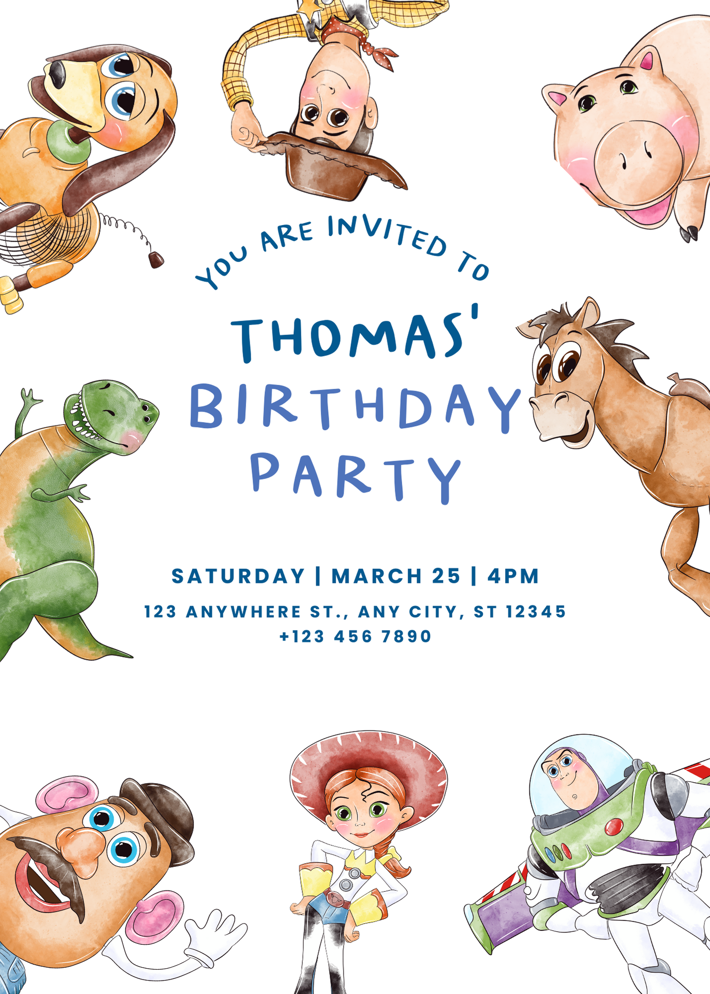Children's Toy Story Birthday | Printable  Invitation